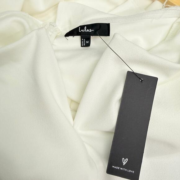 Lulus Power of Love White Strapless Jumpsuit size Medium NWT - Picture 3 of 5